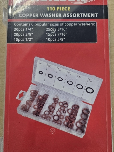 Kupferdichtring Set in Zoll Grössen 110 Stück
