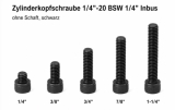Zylinderkopfschraube 1/4-20 BSW 3/8 Inbus 12.9
