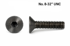 Countersunk screw No. 8-32 UNC x 7/16 Allen key 18.3 burnished